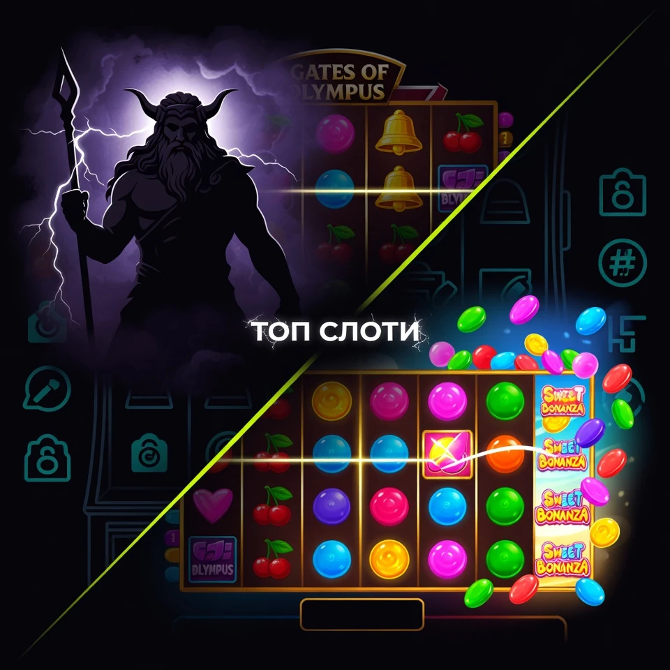 Популярні слоти Gates of Olympus та Sweet Bonanza у Парік24 Геймс